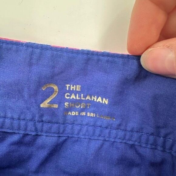 Lilly Pulitzer Callahan Shorts Pink Navy Did You Catch That 5" Size 2 coral reef - Picture 4 of 9